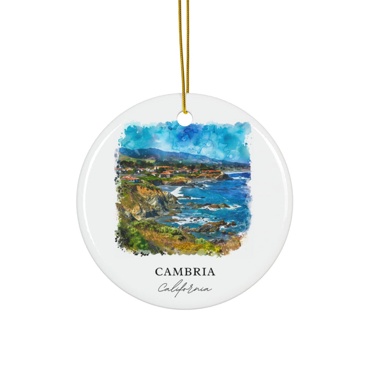 Cambria California Ornament: Unique Cambria Souvenir, Cambria Xmas Decor, and Authentic Cambria Gift
