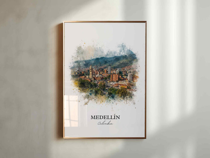 Medellin, Colombia – Watercolor Art Print