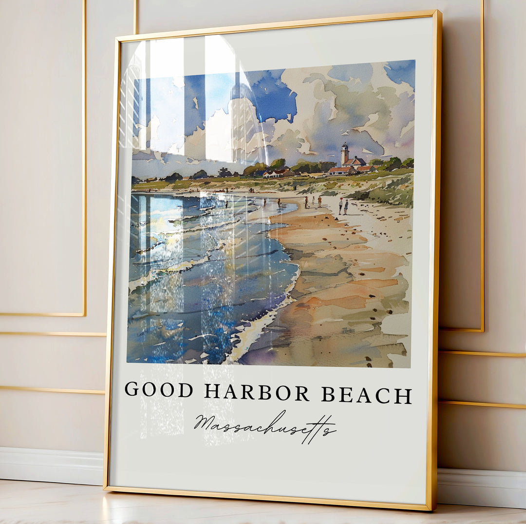 Good Harbor Beach Art, Gloucester MA Print, Gloucester MA Wall Art, Gloucester MA Gift, Travel Poster, Travel Gift, Housewarming Gift