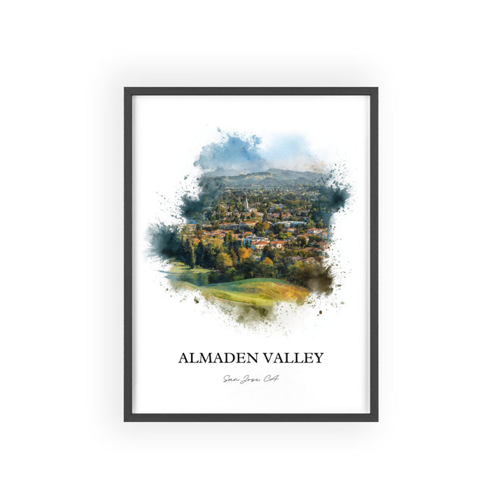 Almaden Valley, CA – Watercolor Art Print