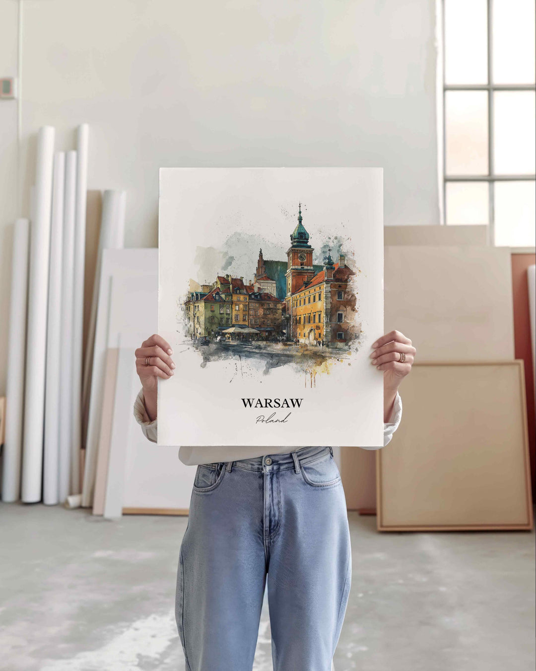 Warsaw, Poland – Watercolor Art Print