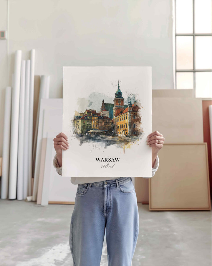 Warsaw, Poland – Watercolor Art Print