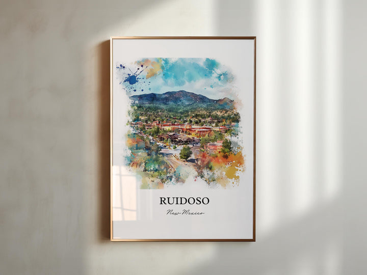 Ruidoso NM Art, Sierra Blanca Mountains Print, New Mexico Watercolor Art, Ruidoso NM Gift, Travel Print, Travel Poster, Housewarming Gift