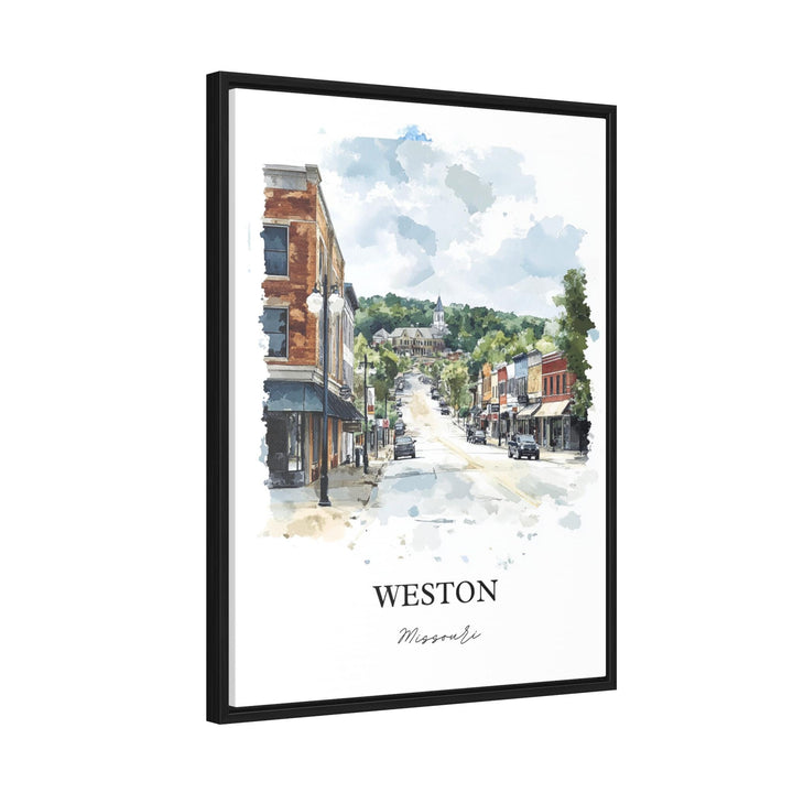 Weston MO Wall Art, Platte County Print, Missouri Watercolor Art, Weston Missouri Gift, Travel Print, Travel Poster, Housewarming Gift