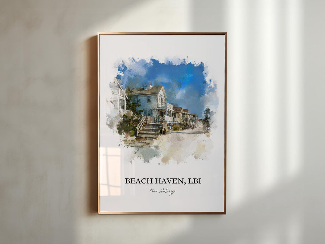 Beach Haven, New Jersey – Watercolor Art Print