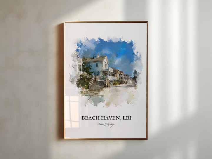 Beach Haven, New Jersey – Watercolor Art Print