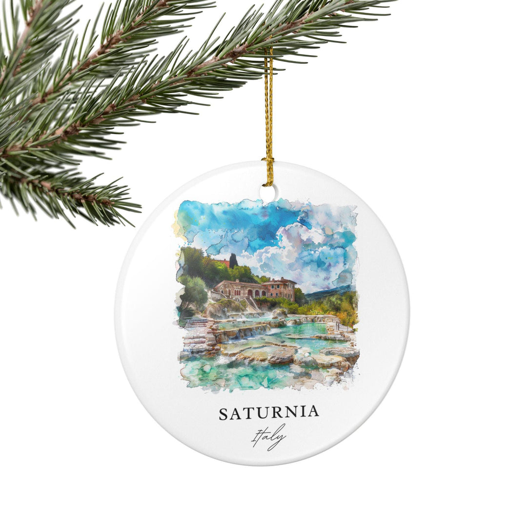 Saturnia Italy Ornament: Unique Saturnia Souvenir, Saturnia Xmas Decor, and Authentic Saturnia Italy Gift