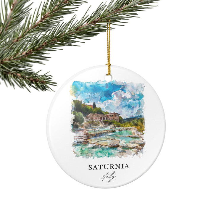 Saturnia Italy Ornament: Unique Saturnia Souvenir, Saturnia Xmas Decor, and Authentic Saturnia Italy Gift