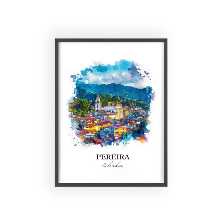 Pereira Wall Art, Risaralda Department Print, Colombia Watercolor Art, Pereira Colombia Gift, Travel Print, Travel Poster, Housewarming Gift