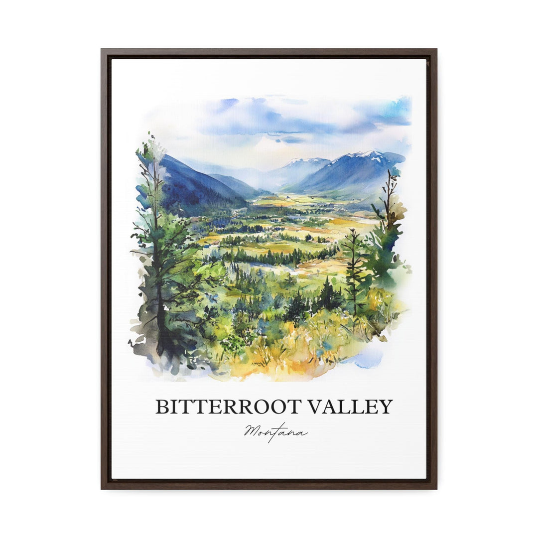 Bitterroot Valley Wall Art, Darby MT Print, Montana Watercolor Art, Bitterroot Valley Gift, Travel Print, Travel Poster, Housewarming Gift