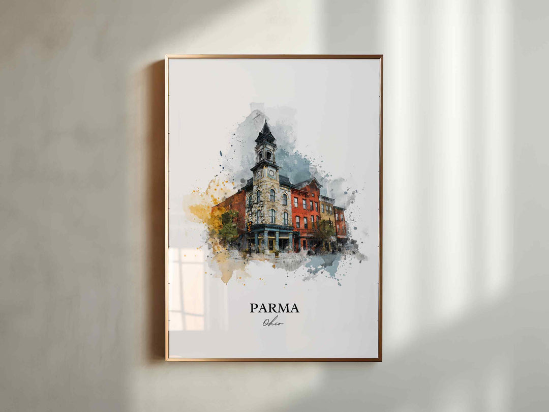 Parma, Ohio – Watercolor Art Print