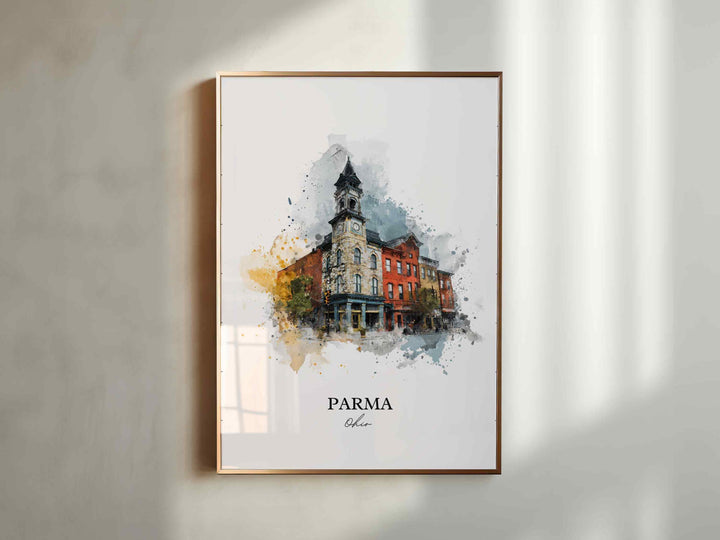 Parma, Ohio – Watercolor Art Print