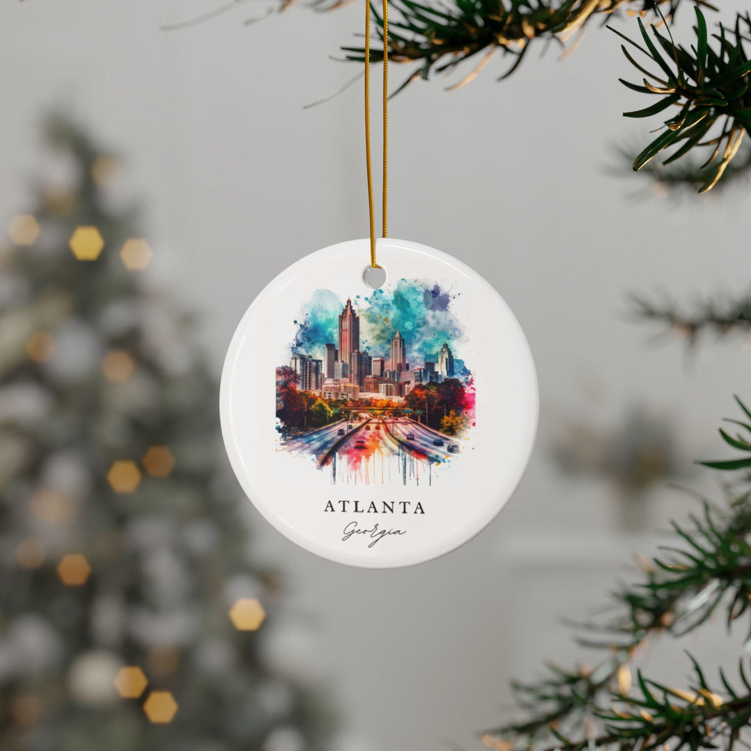 Atlanta Skyline Ornament: Unique Atlanta Souvenir, Atlanta Georgia Decor, and Atlanta GA Christmas Gift