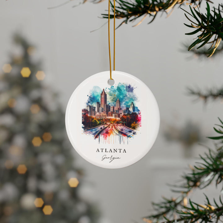 Atlanta Skyline Ornament: Unique Atlanta Souvenir, Atlanta Georgia Decor, and Atlanta GA Christmas Gift