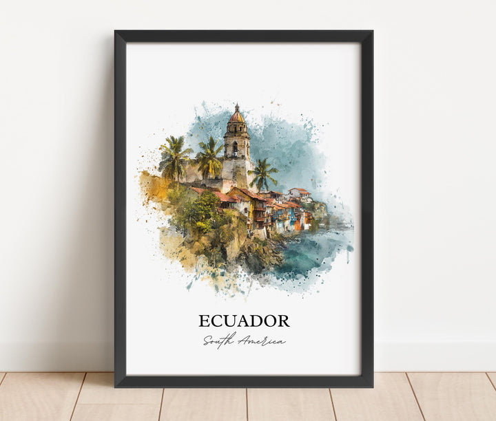 Ecuador, South America – Watercolor Art Print