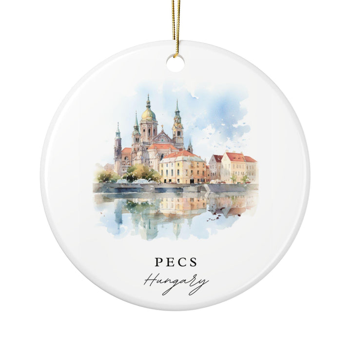 Pecs Hungary Ornament: Unique Pecs Hungary Souvenir, Hungary Xmas Decor, and Authentic Hungary Gift
