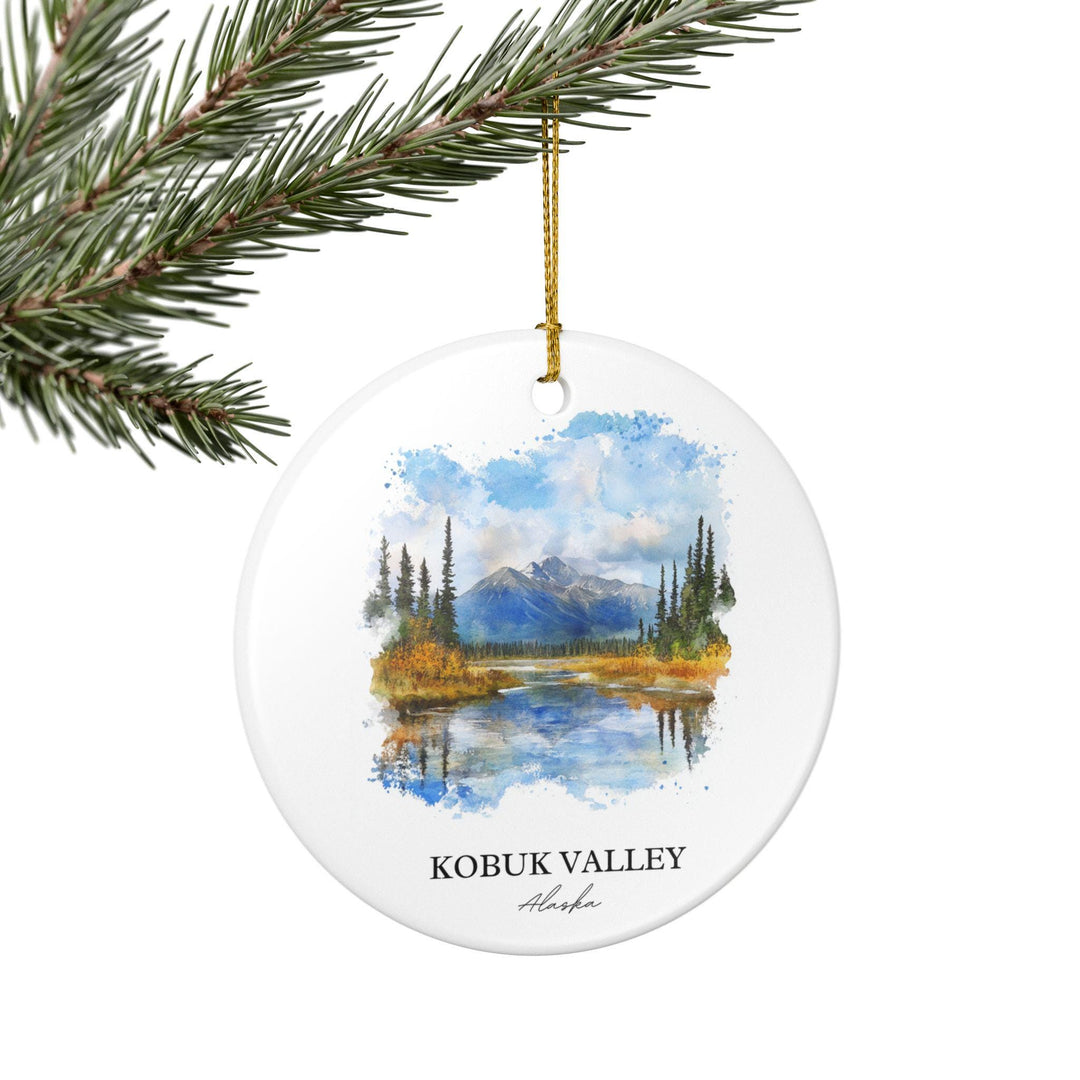 Kobuk Valley Ornament: Unique Kobuk Valley Souvenir, Kobuk Valley AK Xmas Decor, and Authentic Alaska Gift