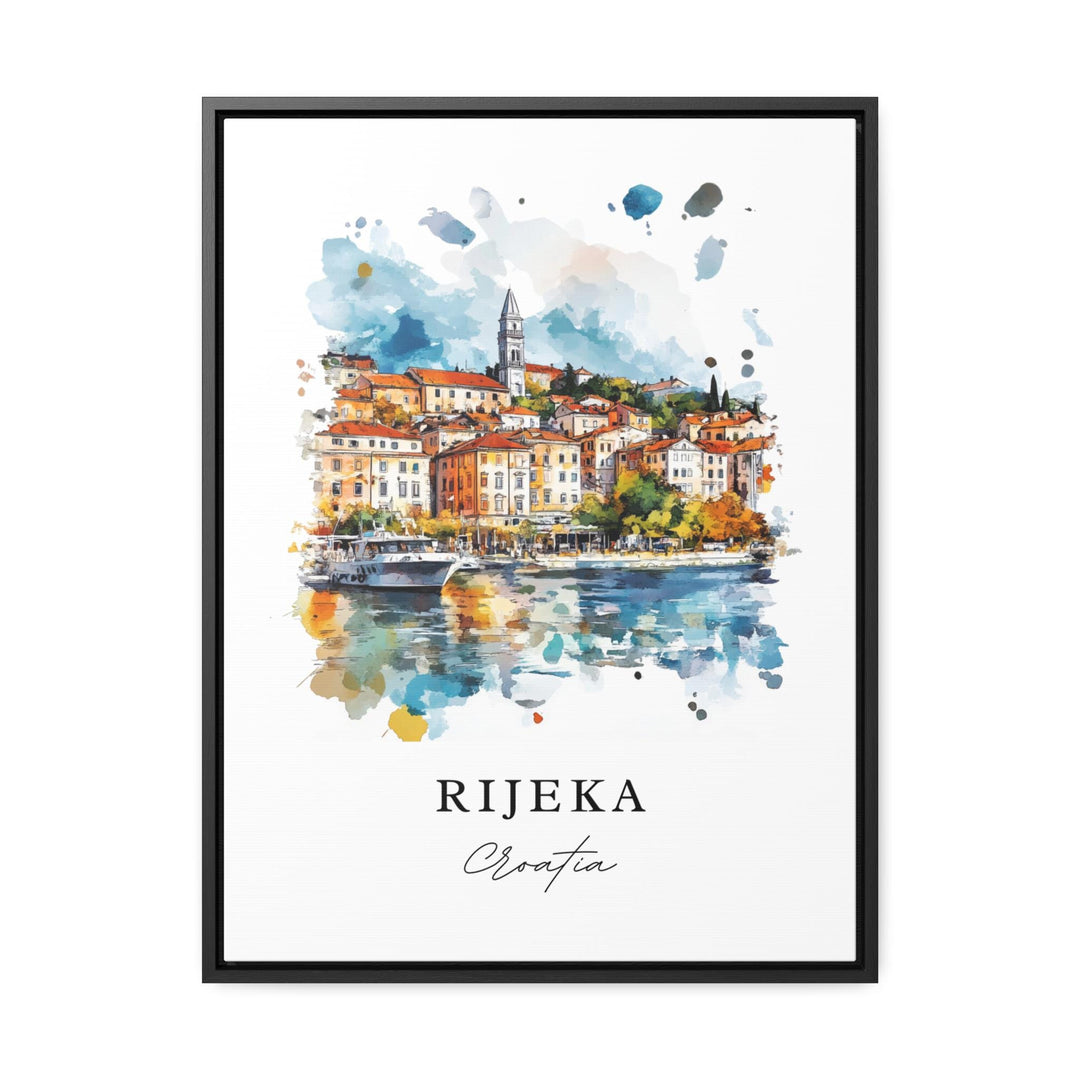 Rijeka Wall Art, Rijeka Croatia Print, Kvarner Bay Watercolor Art, Rijeka Gift, Croatia Travel Prints, Travel Poster, Housewarming Gift