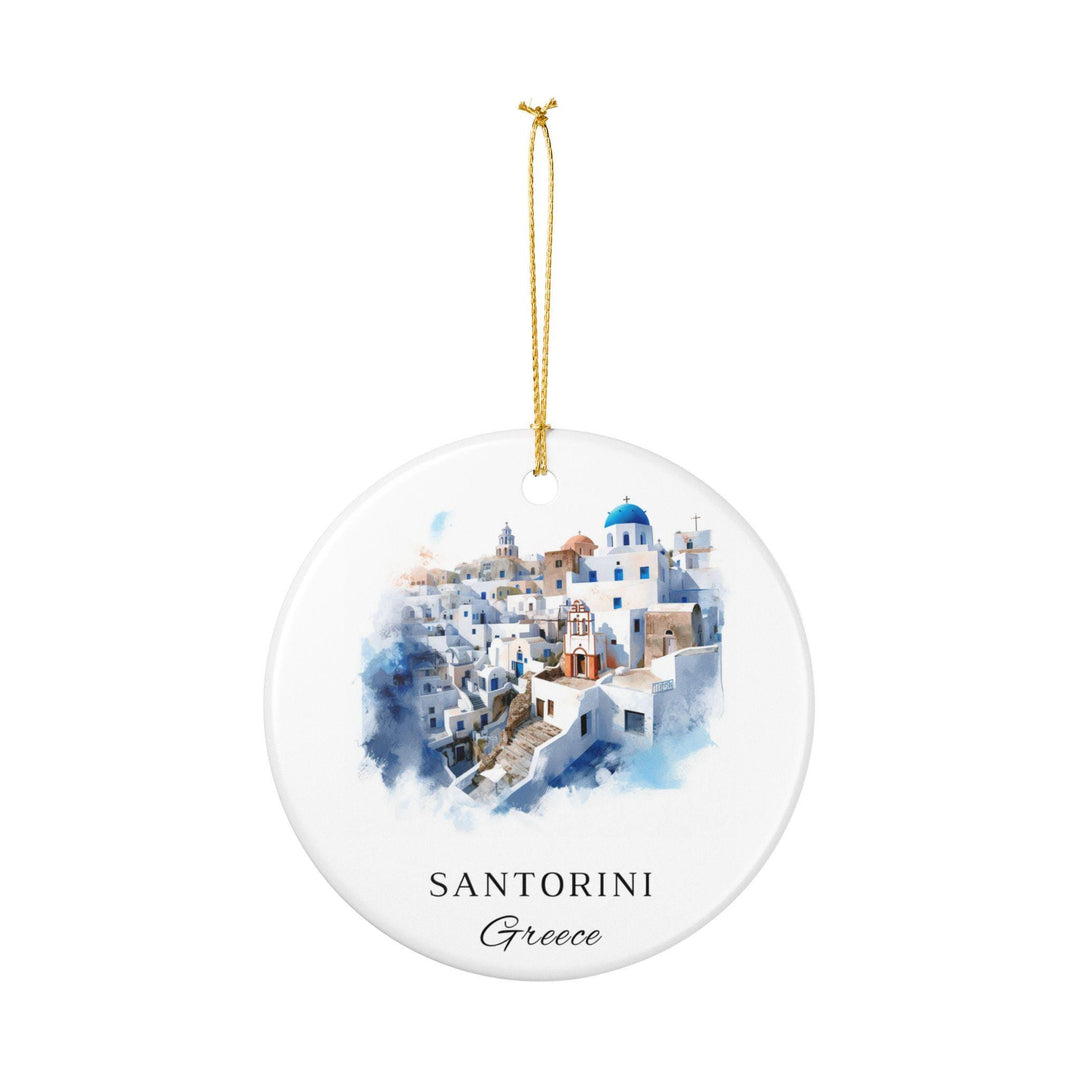 Santorini, Greece Ornament: Unique Santorini Souvenir, Greece Xmas Decor, and Authentic Santorini Gift