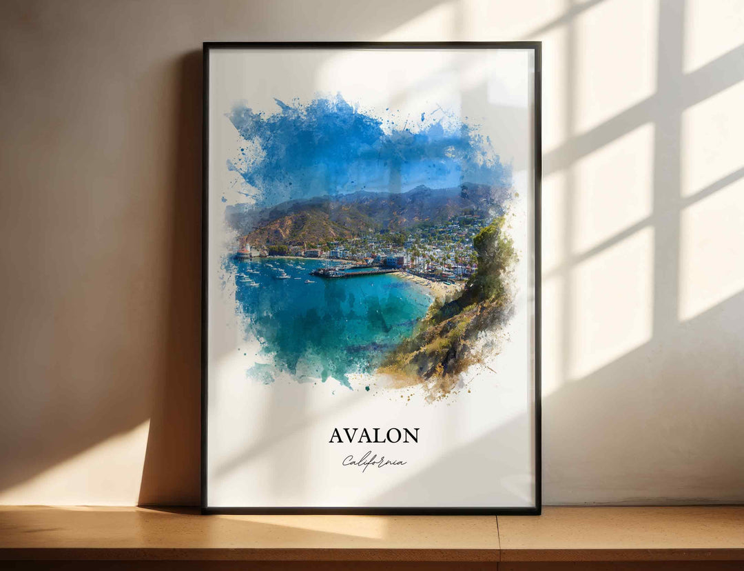 Avalon, California – Watercolor Art Print