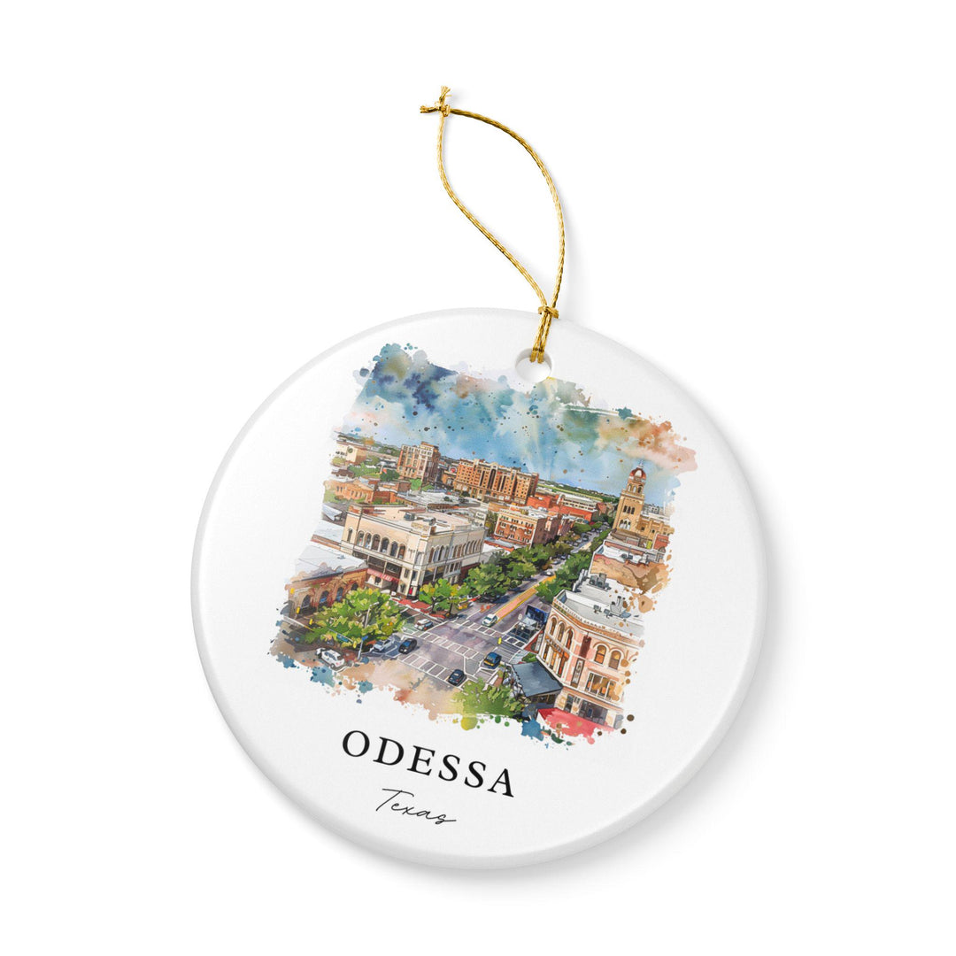 Odessa Texas Ornament: Unique Odessa TX Souvenir, Odessa TX Xmas Decor, and Authentic Texas Gift