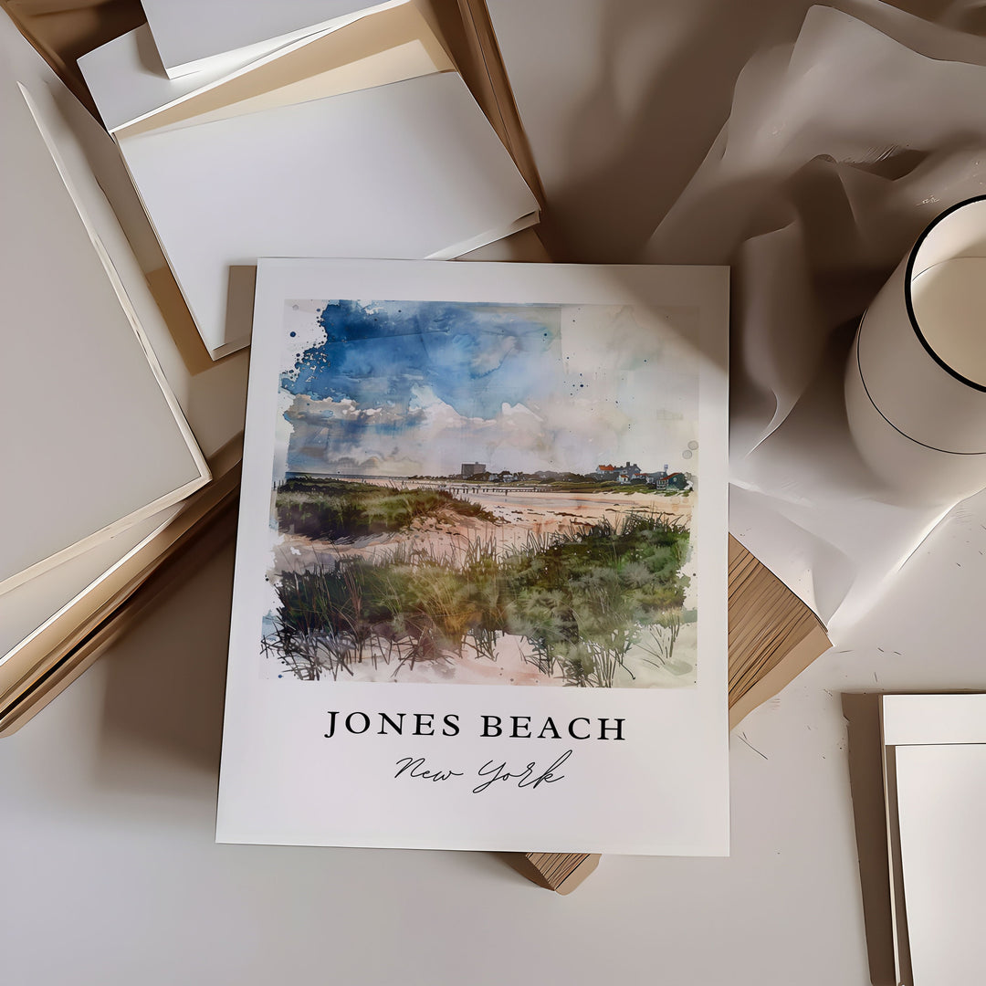 Jones Beach NY Wall Art, Jones Beach Print, Wantagh Wall Art, NY Beach Gift, Travel Print, Travel Poster, Travel Gift, Housewarming Gift