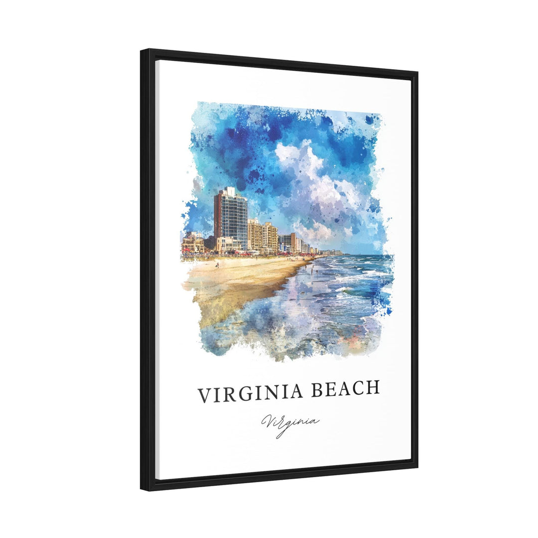 Virginia Beach Wall Art, Virginia Beach Print, VA Beach Watercolor Art, Virginia Beach Gift,