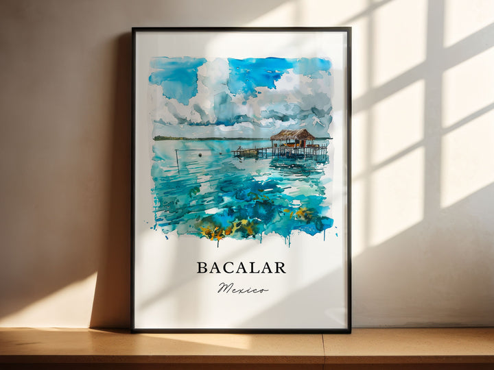 Bacalar Wall Art - Mexico Print