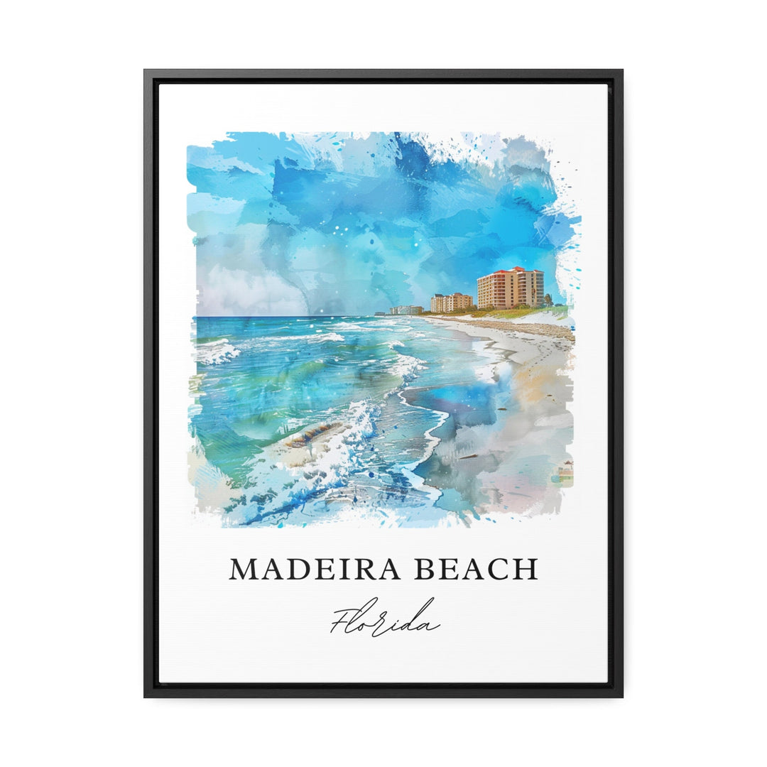 Madeira Beach Wall Art, Madeira Beach Print, Madeira FL Watercolor, Madeira Beach Gift,