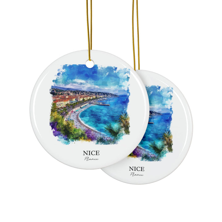 Nice France Ornament: Unique Nice France Souvenir, South of France Xmas Decor, and Authentic South of France Gift