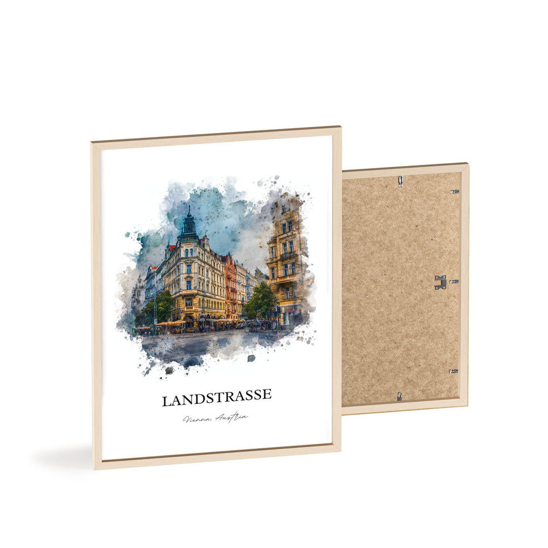 Landstraße Wall Art, Vienna Print, Landstraße Watercolor Art, Landstraße Austria Gift, Travel Print, Travel Poster, Housewarming Gift