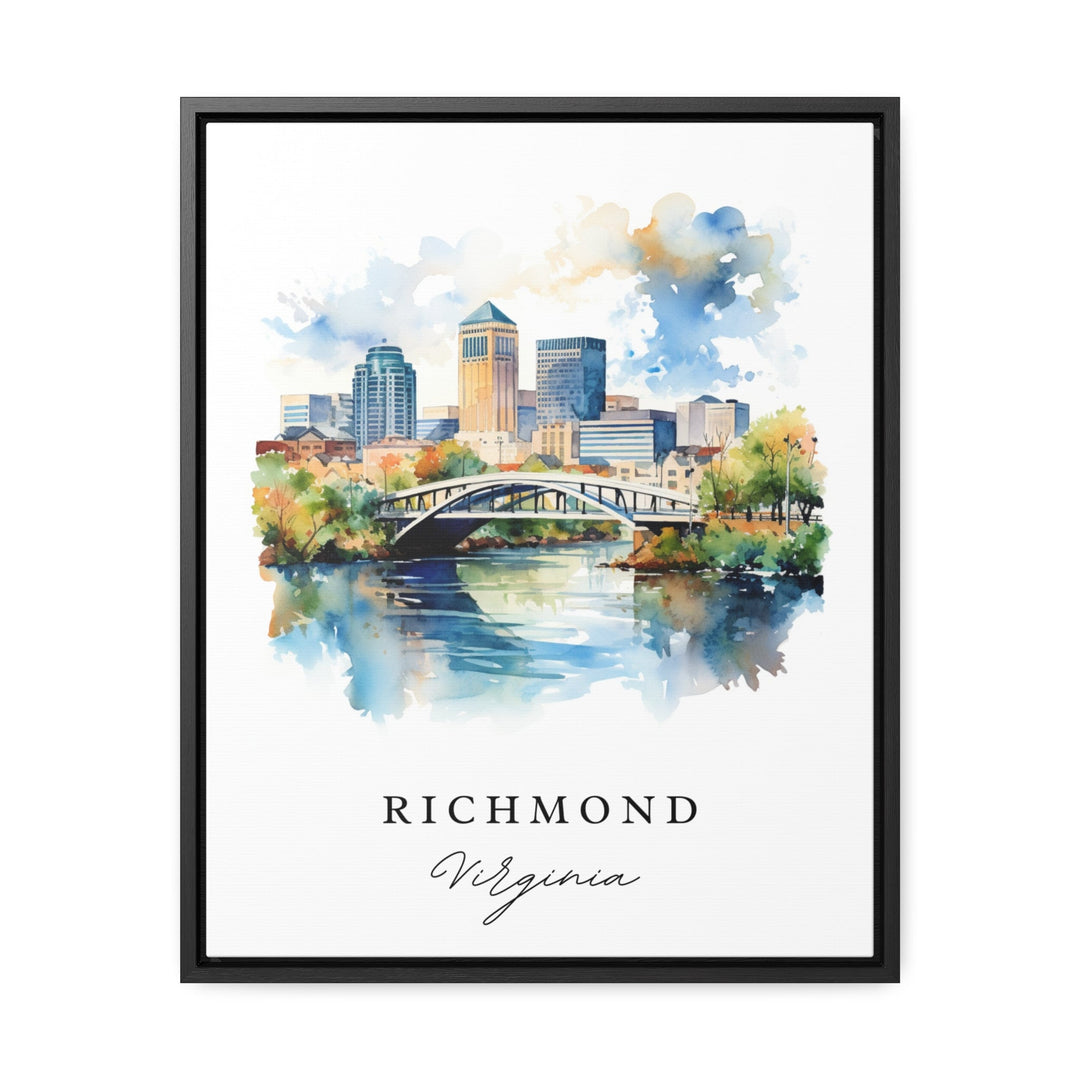 Richmond traditional travel art - Virginia, Richmond poster, Wedding gift, Birthday present, Custom Text, Personalised Gift