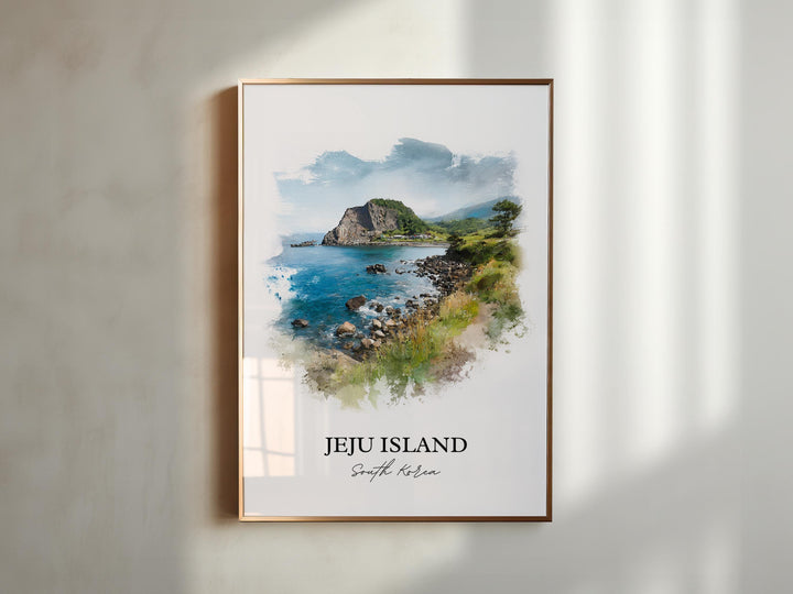 Jeju Island Wall Art, South Korea Print, South Korea Artwork, Jeju Island Gift, Jeju Island Travel Print, Travel Poster, Housewarming Gift