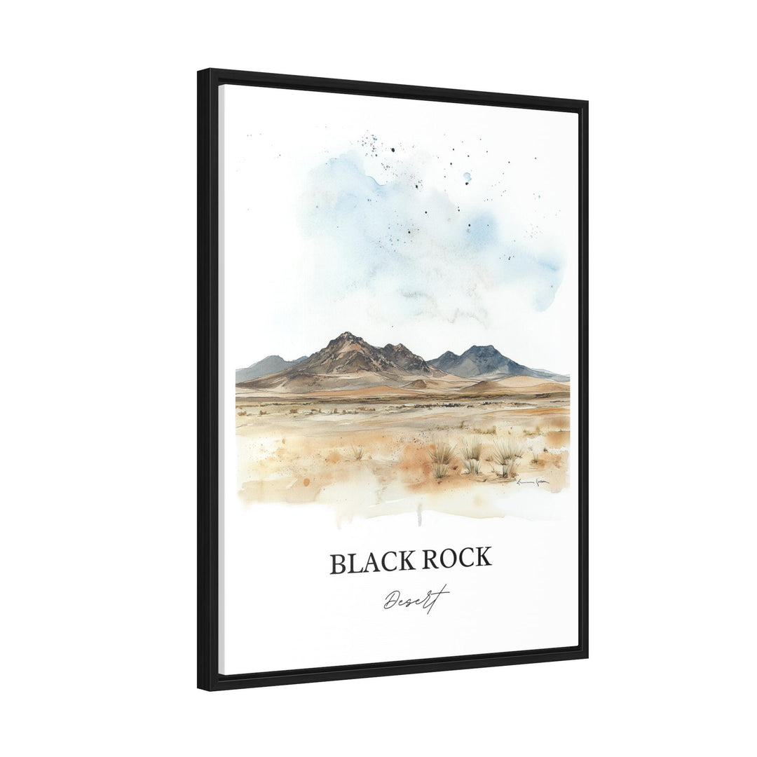 Black Rock Desert Wall Art, Nevada Print, Nevada Watercolor Art, Black Rock Desert Gift, Travel Print, Travel Poster, Housewarming Gift