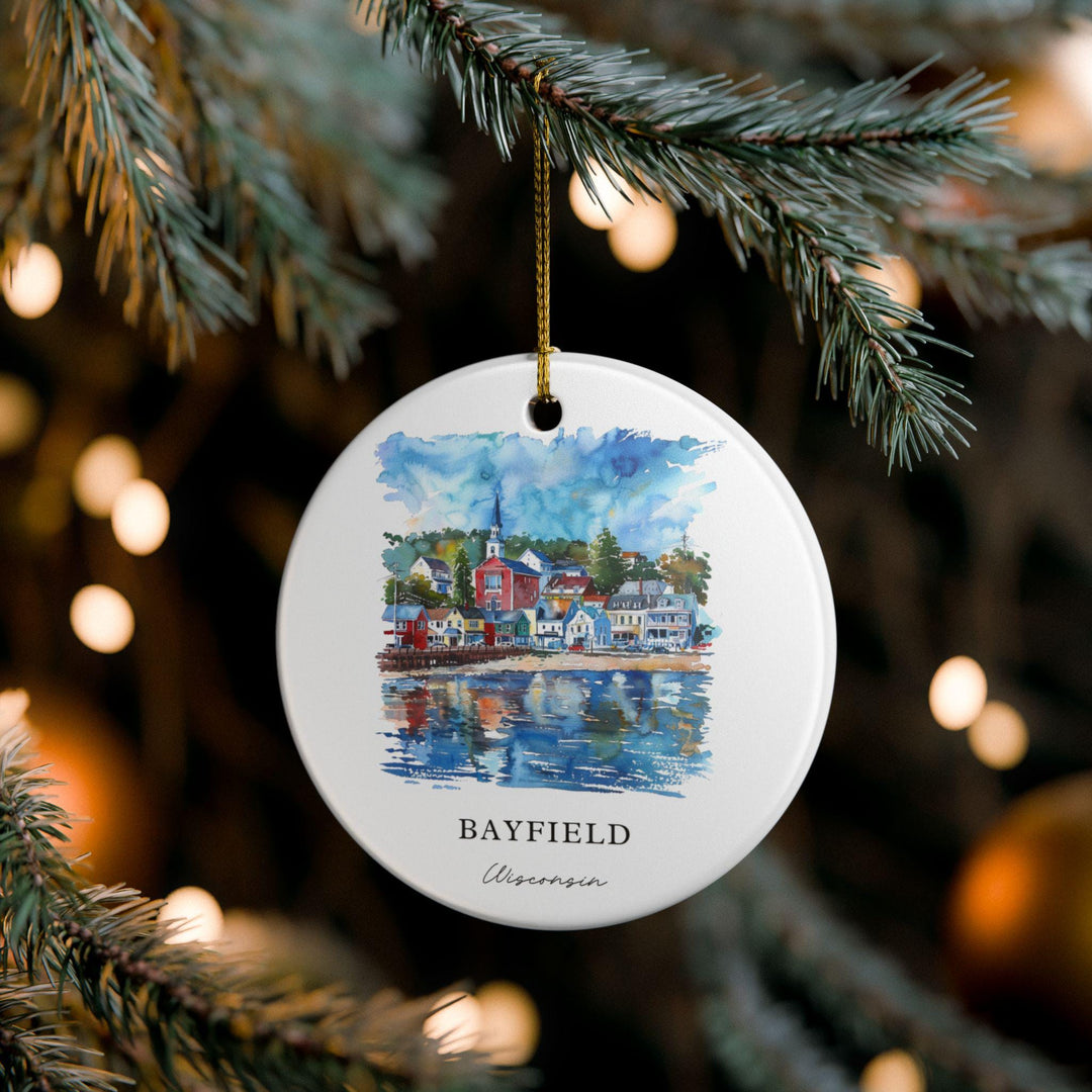 Bayfield WI Ornament: Unique Bayfield Wisconsin Souvenir, Wisconsin Xmas Decor, and Authentic Bayfield WI Gift