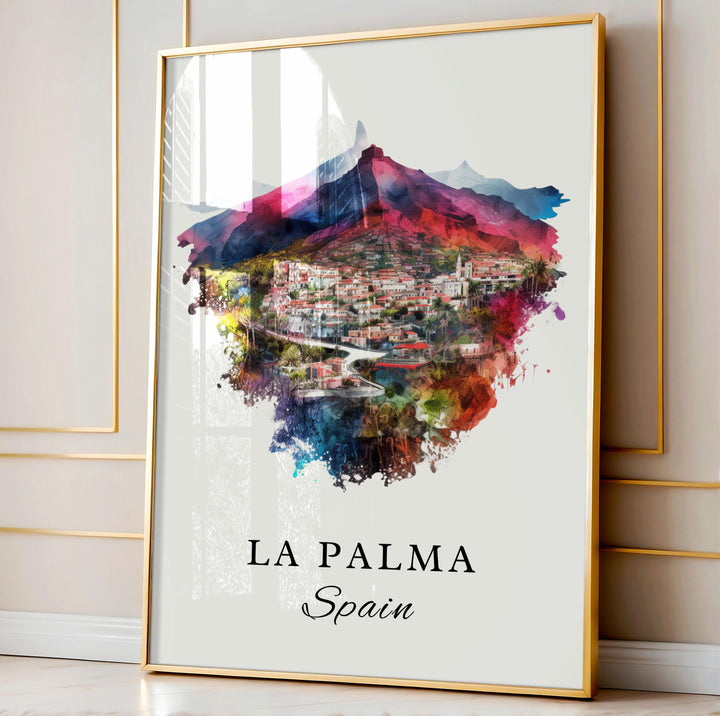 La Palma Spain wall art - Spain, La Palma poster, La Palma Wedding gift, La Palma Birthday present, Custom Text, Personalised Gift