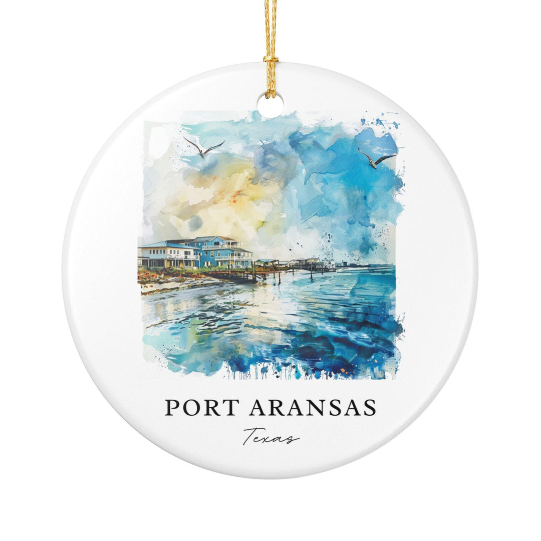 Port Aransas, Texas Ornament: Unique Port Aransas TX Souvenir, Port Aransas Xmas Decor, and Authentic Port Aransas Gift