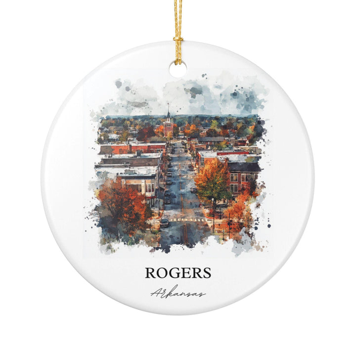 Rogers Arkansas Ornament: Unique Rogers AR Souvenir, Arkansas Xmas Decor, and Authentic Arkansas Gift