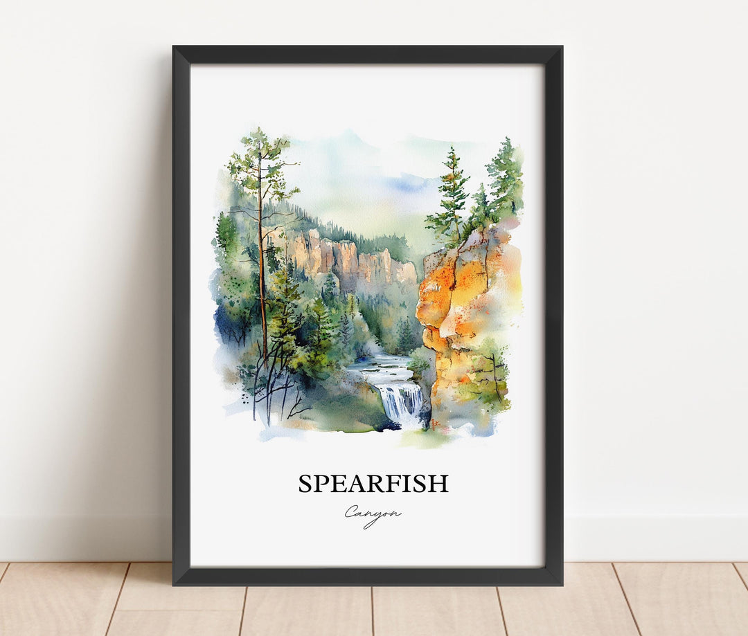Spearfish Canyon Art, Lawrence County Print, South Dakota Artwork, Spearfish Canyon Gift, Travel Print, Travel Poster, Housewarming Gift