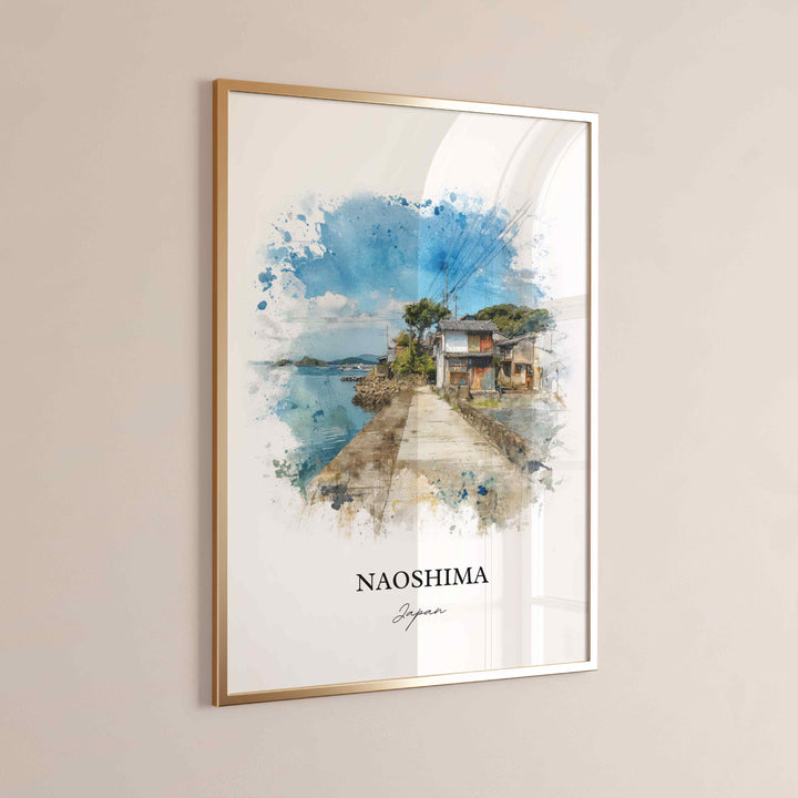 Naoshima, Japan – Watercolor Art Print