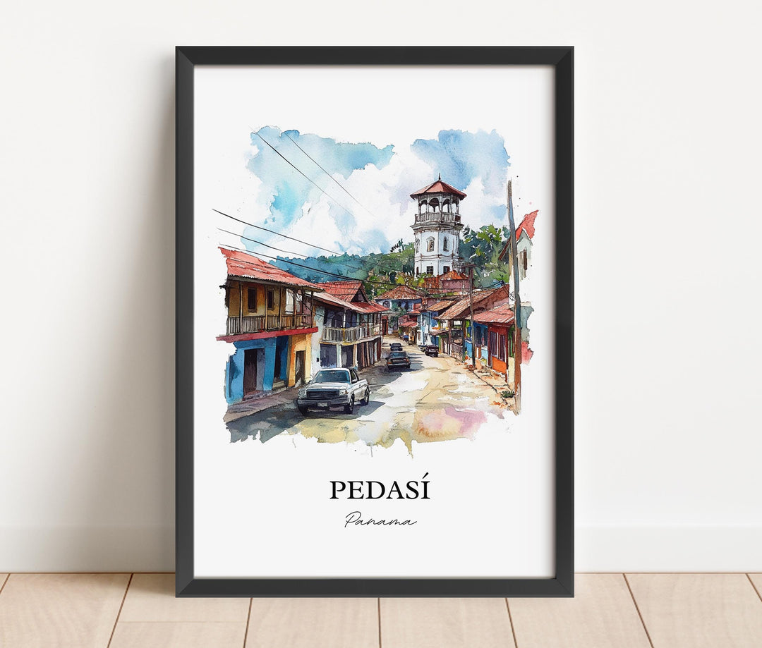 Pedasí Panama Wall Art, Pedasí Print, Panama Watercolor Art, Azuero Peninsula Panama Gift, Travel Print, Travel Poster, Housewarming Gift