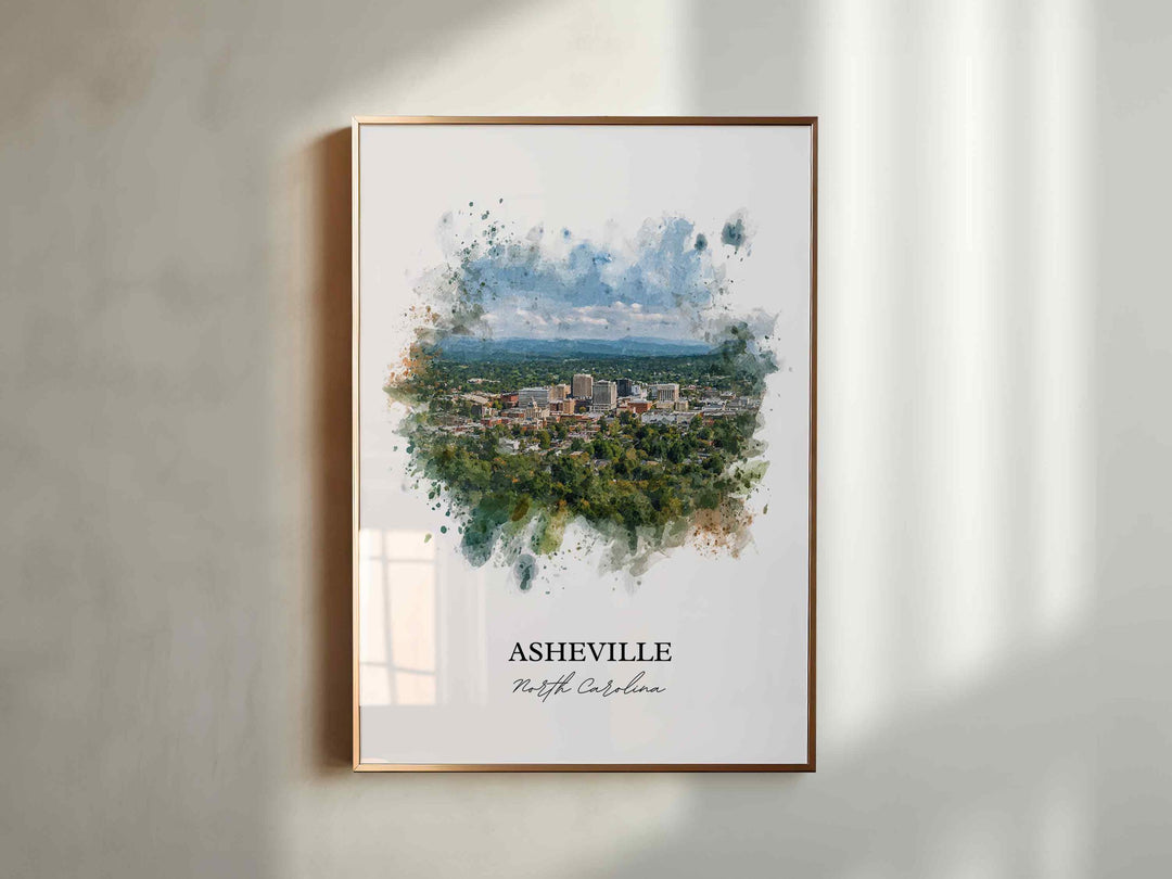 Asheville, North Carolina – Watercolor Art Print