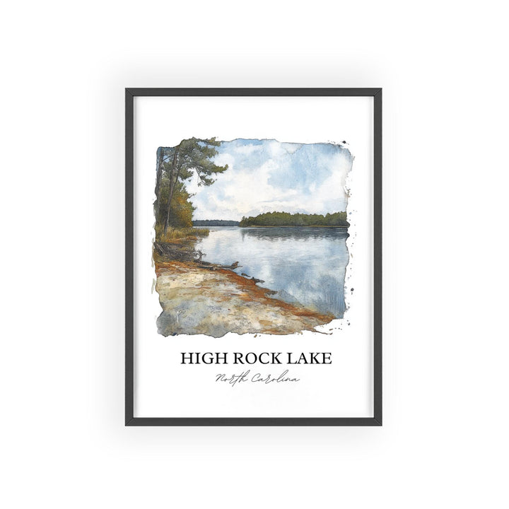 High Rock Lake Wall Art, Yadkin River Print, North Carolina Artwork, High Rock Lake Gift, Travel Print, Travel Poster, Housewarming Gift