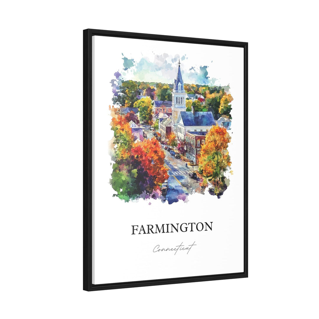 Farmington CT Wall Art, Hartford County Print, Connecticut Watercolor Art, Farmington Gift, Travel Print, Travel Poster, Housewarming Gift