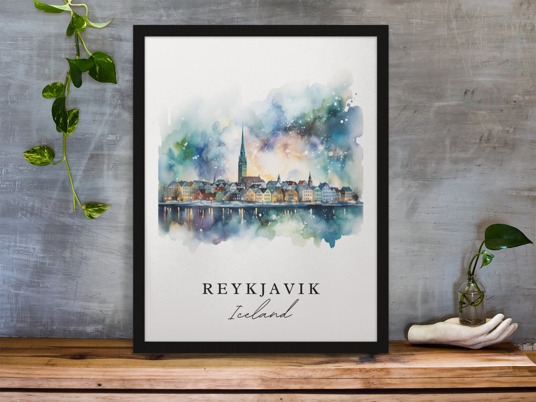 Reykjavik Iceland wall art - Iceland, Reykjavik poster, Reykjavik Wedding gift, Birthday present, Custom Text, Personalized Gift