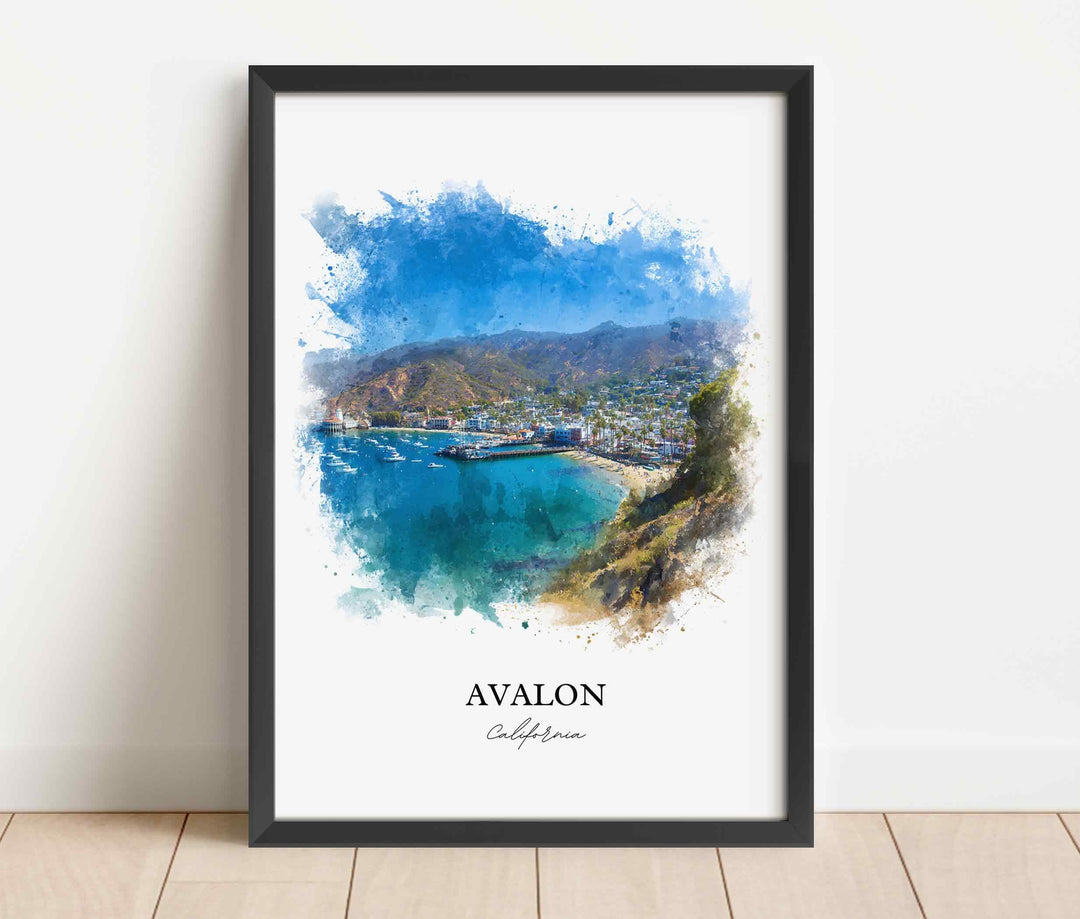 Avalon, California – Watercolor Art Print