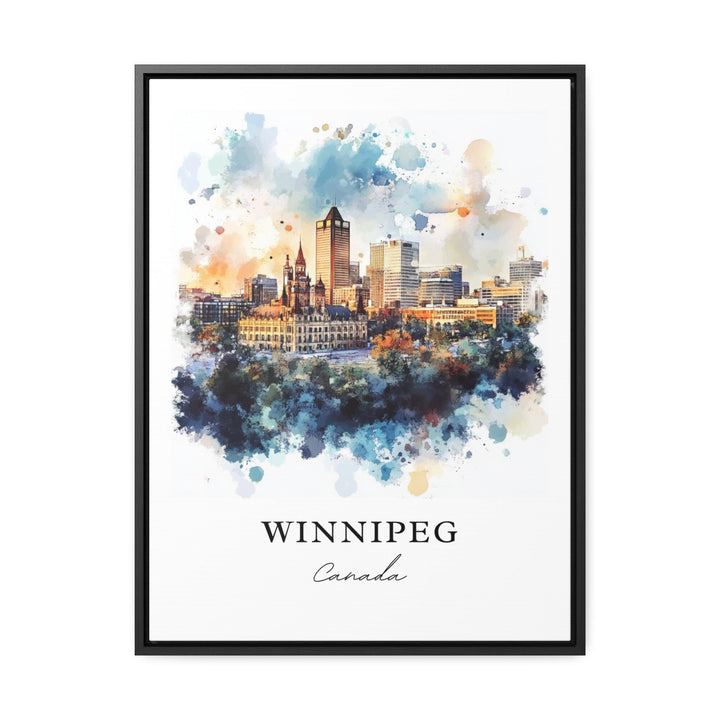 Winnipeg Wall Art, Winnipeg Print, Winnipeg Watercolor Art, Winnipeg Canada Skyline Gift, Travel Print, Travel Poster, Housewarming Gift