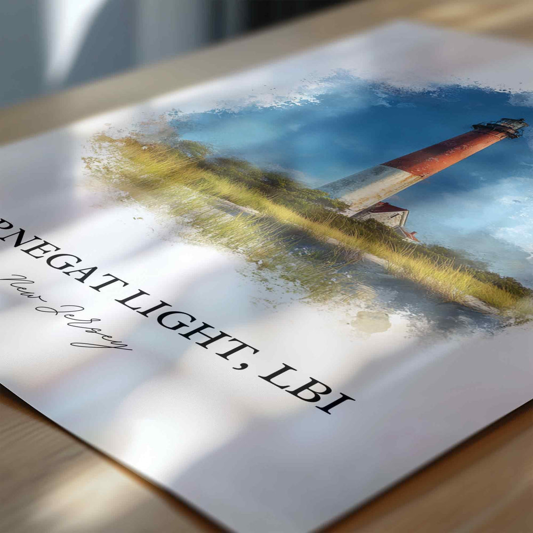 Barnegat Light, New Jersey – Watercolor Art Print