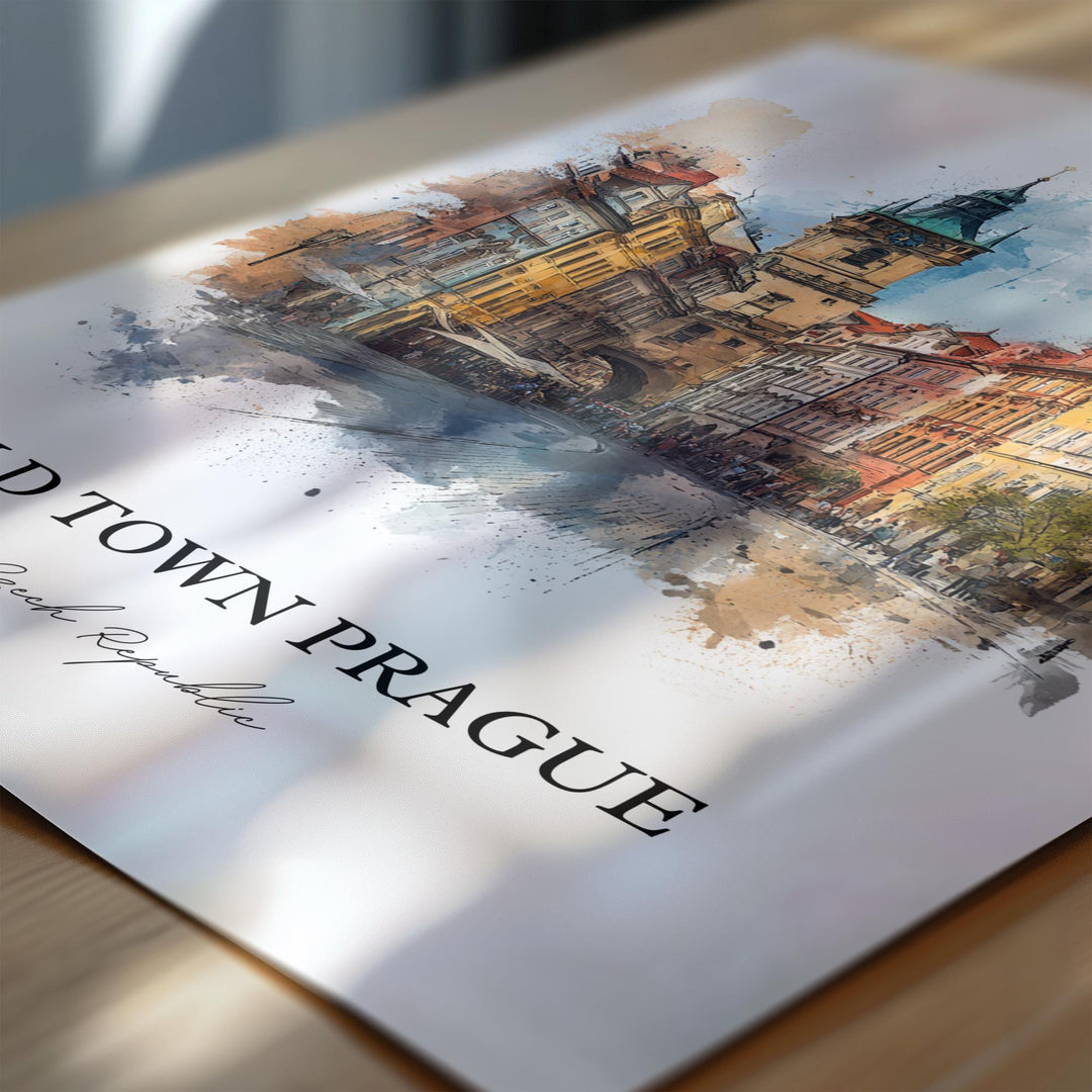 Prague, Czech Republic – Watercolor Art Print