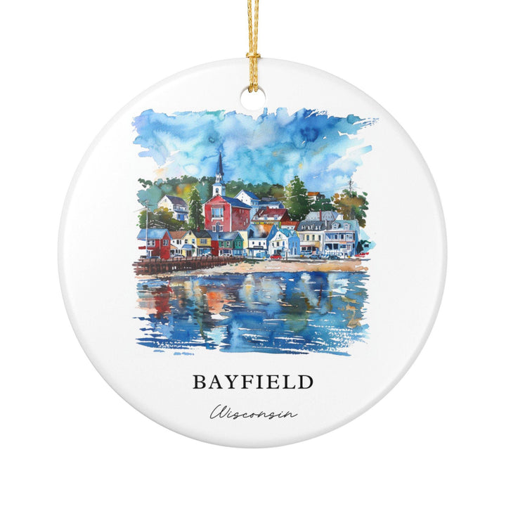 Bayfield WI Ornament: Unique Bayfield Wisconsin Souvenir, Wisconsin Xmas Decor, and Authentic Bayfield WI Gift